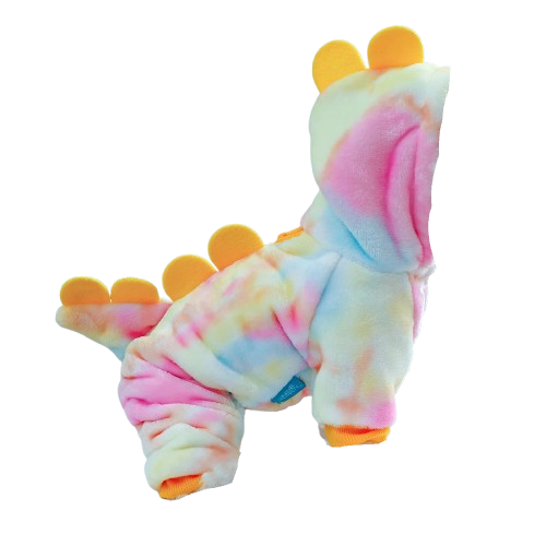 DΓ©guisement Chihuahua : costume de dinosaure multicolore confortable et tendance, parfait pour les fΓͺtes, Γ©vΓ¨nements, anniversaires ou halloween β taille parfaite pour les petits chiens