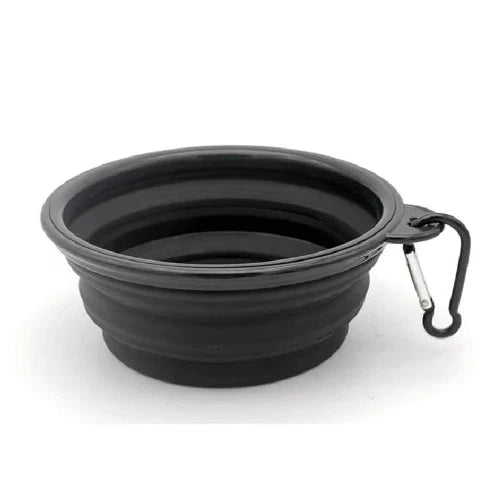Accessoire pour Chihuahua - Gamelle pliable noire – Légère et pratique pour nourrir ou hydrater votre petit chien ou chat