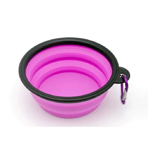 Accessoire pour Chihuahua - Gamelle pliable violette β LΓ©gΓ¨re et pratique pour nourrir ou hydrater votre petit chien ou chat