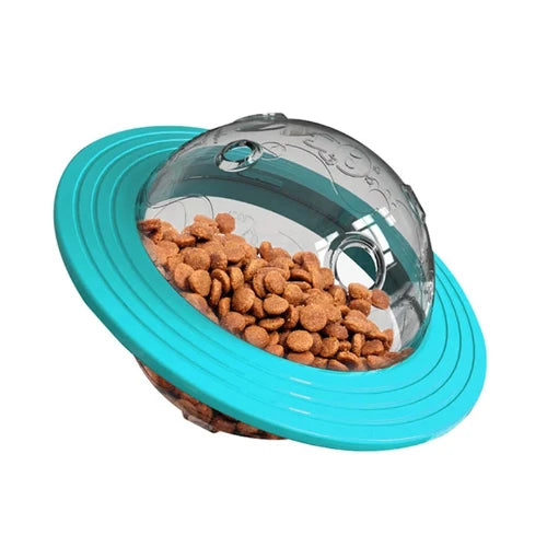 Jouet pour Chihuahua : boule bleue distributeur de croquettes – Idéal pour stimuler et divertir votre petit chien ou chat