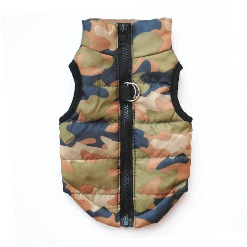 Manteau pour Chihuahua : doudoune motifs camouflage militaire β Confortable, parfait pour protΓ©ger votre petit chien ou chat pendant les promenades