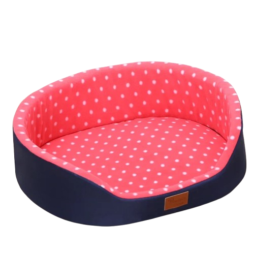 Niche pour Chihuahua : PaniΓ¨re rose Γ pois blancs β Confort maximal avec intΓ©rieur moelleux, parfait pour les petits chiens ou chats