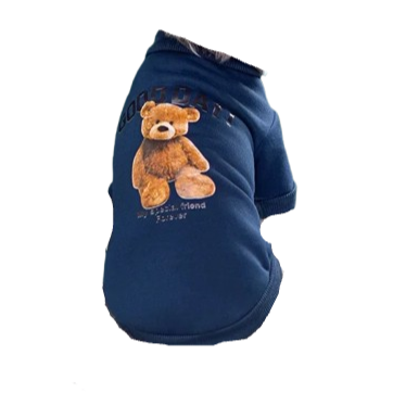 Pull pour Chihuahua bleu motif good day avec nounours โ Confortable, vรชtement parfait pour garder votre petit chien ou chat au chaud