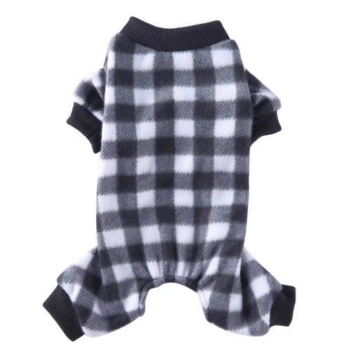 Pyjama blanc et noir Γ carreaux pour Chihuahua β Confortable, idΓ©al pour garder votre petit chien ou chat au chaud pendant la nuit