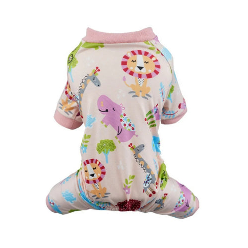 Pyjama beige avec motifs animaux pour Chihuahua β Confortable, idΓ©al pour garder votre petit chien ou chat au chaud pendant la nuit