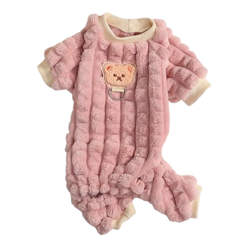 Pyjama cocoon rose avec motif nounours pour Chihuahua â Confortable, idĂ©al pour garder votre petit chien ou chat au chaud pendant la nuit