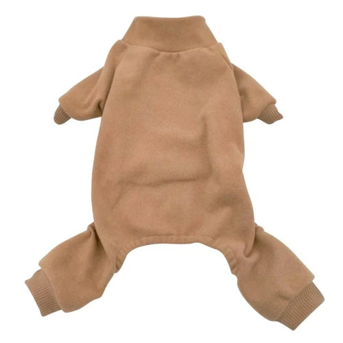 Pyjama uni marron chocolat pour Chihuahua β Confortable, idΓ©al pour garder votre petit chien ou chat au chaud pendant la nuit