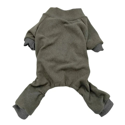Pyjama uni gris foncΓ© pour Chihuahua β Confortable, idΓ©al pour garder votre petit chien ou chat au chaud pendant la nuit