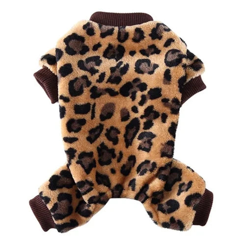 Pyjama couleur lΓ©opard pour Chihuahua β Confortable, idΓ©al pour garder votre petit chien ou chat au chaud pendant la nuit