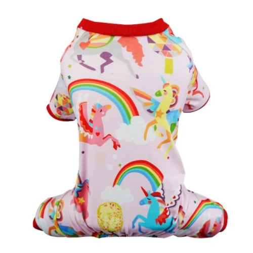 Pyjama rose motifs licornes pour Chihuahua β Confortable, idΓ©al pour garder votre petit chien ou chat au chaud pendant la nuit