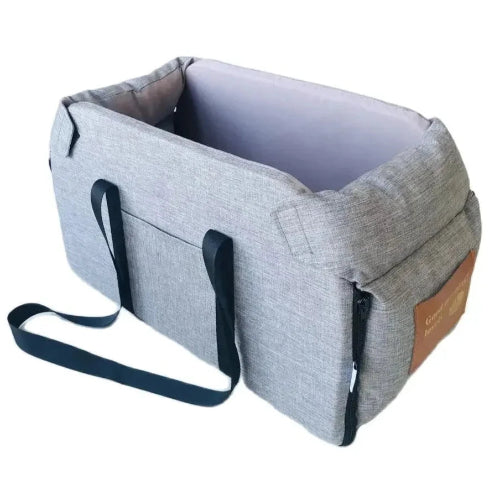 Niche pour Chihuahua : sac pour accoudoir gris β Confort maximal, parfait pour les petits chiens ou chats