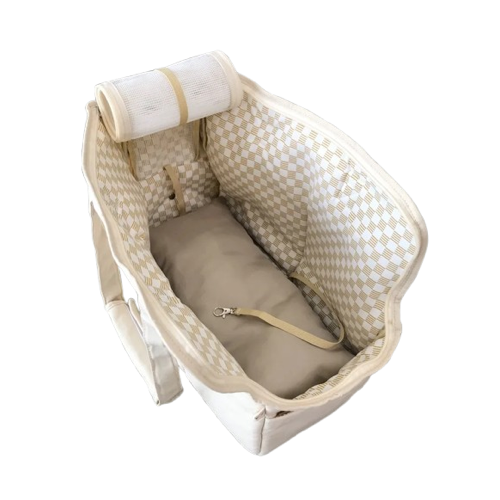 Sac bandoulière de transport à carreaux pour Chihuahua – Léger et pratique, il permet de transporter facilement votre petit chien ou chat
