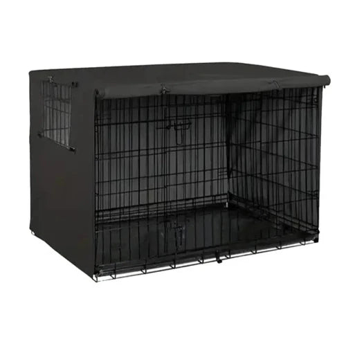 Niche : Grande cage couverte noire avec tissu sur le dessus pour Chihuahua β Parfait pour les petits chiens ou chats