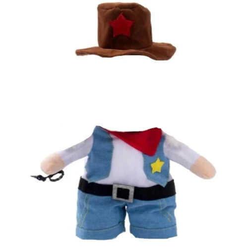 Dรฉguisement Chihuahua : costume de cow boy confortable et tendance, parfait pour les fรชtes, รฉvรจnements, anniversaires ou halloween โ taille parfaite pour les petits chiens