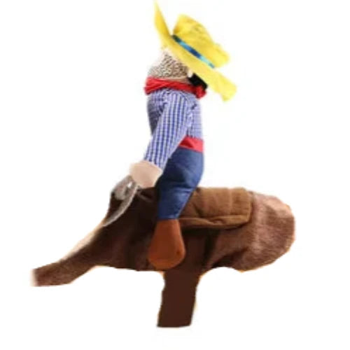 DΓ©guisement Chihuahua : costume avec un cow boy sur le dos confortable et tendance, parfait pour les fΓͺtes, Γ©vΓ¨nements, anniversaires ou halloween β taille parfaite pour les petits chiens