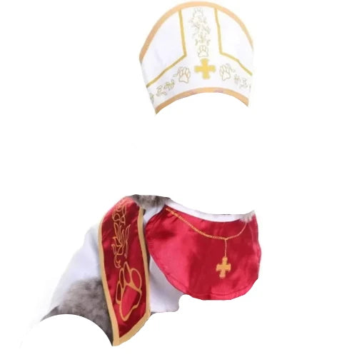 Déguisement Chihuahua : costume de pape confortable et tendance, parfait pour les fêtes, évènements, anniversaires ou halloween – taille parfaite pour les petits chiens - vue de dos