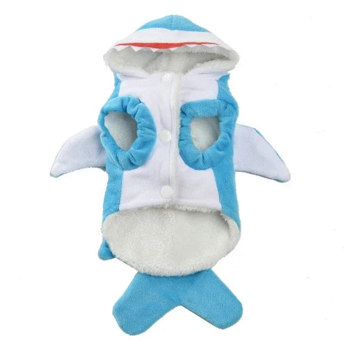 Déguisement Chihuahua : costume de requin confortable et tendance, parfait pour les fêtes, évènements, anniversaires ou halloween – taille parfaite pour les petits chiens - vue de face