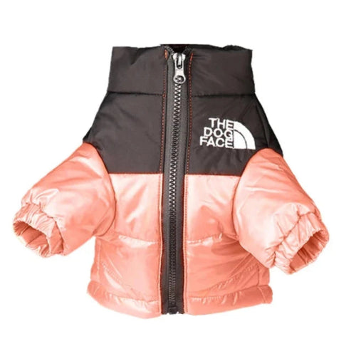 Manteau pour Chihuahua : Doudoune noire et rose the north face β Pratique et chaude, idΓ©ale pour votre petit chien ou chat