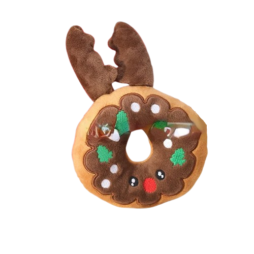 Jouet pour Chihuahua Γ mΓ’cher : peluche en forme de donut marron β IdΓ©al pour stimuler et divertir votre petit chien ou chat