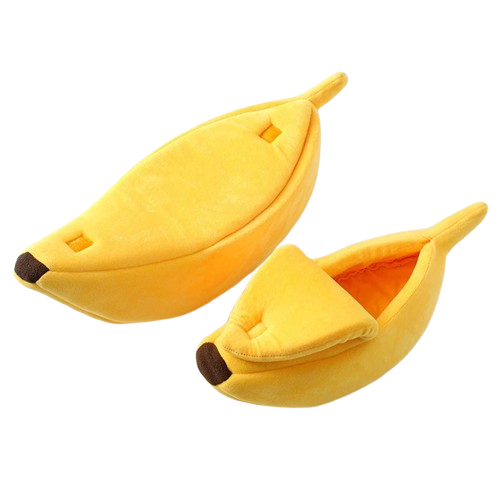Niche pour Chihuahua : banane jaune β Confort maximal avec intΓ©rieur moelleux, parfait pour les petits chiens ou chats