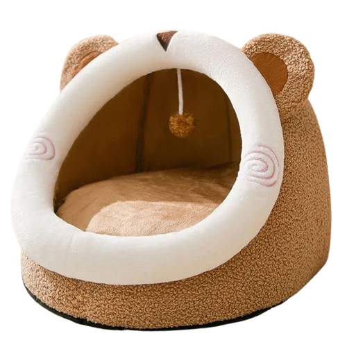 Niche pour Chihuahua motif ours β Confort maximal avec intΓ©rieur moelleux, parfait pour les petits chiens ou chats