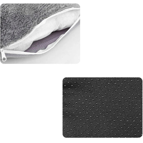 Niche pour Chihuahua en forme de tente grise β Confort maximal, parfait pour les petits chiens ou chats - zoom