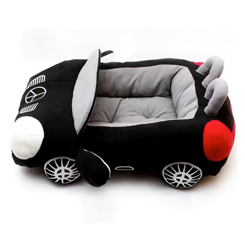 Niche pour Chihuahua en forme de voiture Mercedes noire β Confort maximal, parfait pour les petits chiens ou chats