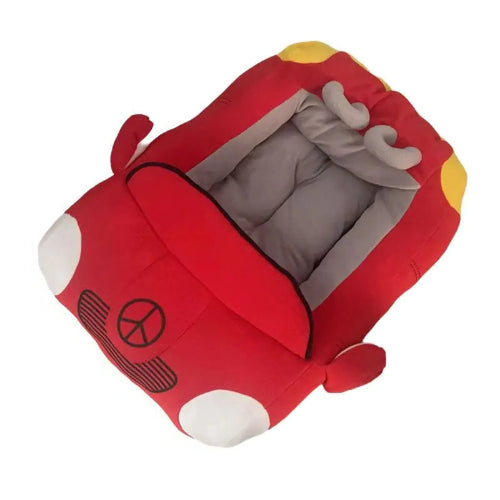 Niche pour Chihuahua en forme de voiture Mercedes rouge β Confort maximal, parfait pour les petits chiens ou chats