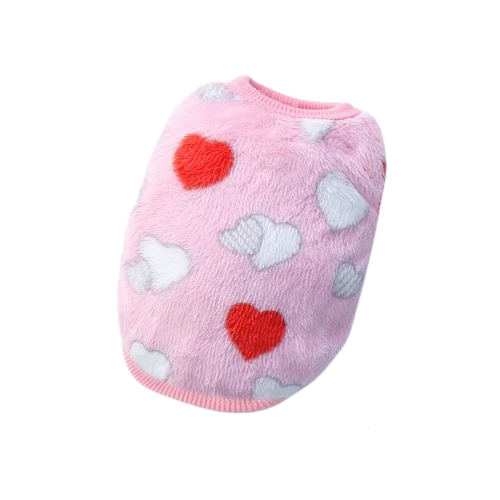 Pull pour Chihuahua rose avec motifs coeurs β Confortable, vΓͺtement parfait pour garder votre petit chien ou chat au chaud