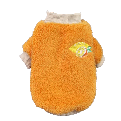 Pull pour Chihuahua polaire jaune avec citron brodĂ© â Confortable, vĂȘtement parfait pour garder votre petit chien ou chat au chaud