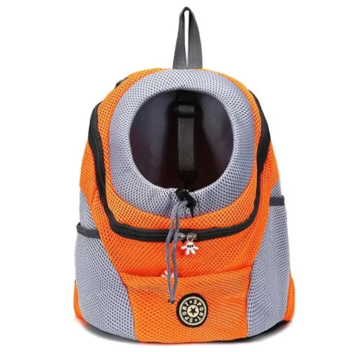 Sac Γ dos orange et gris pour transporter votre Chihuahua β Pratique et confortable pour emmener partout votre petit chien ou chat