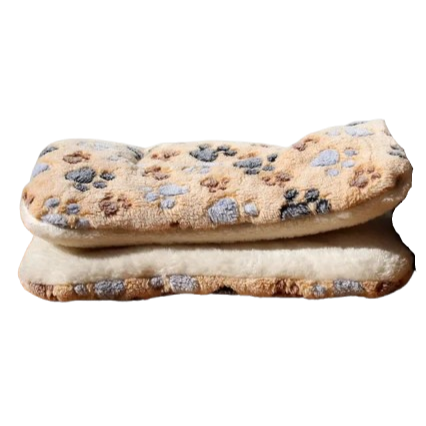 Niche pour Chihuahua - Tapis d'appoint beige avec motif pattes β Confortable pour accueillir votre petit chien ou chat
