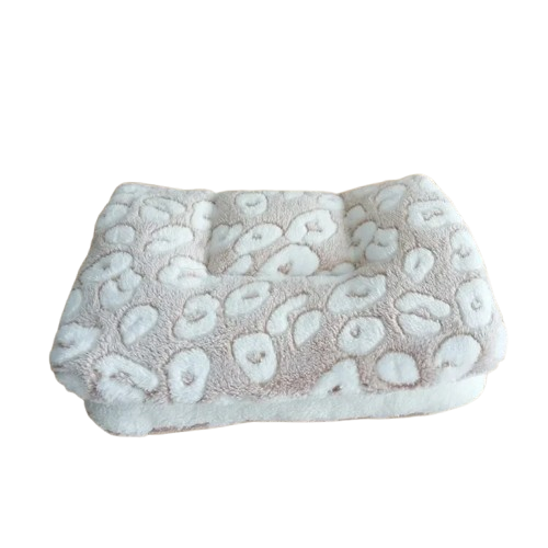 Niche pour Chihuahua - Tapis d'appoint beige avec motif tΓ’ches β Confortable pour accueillir votre petit chien ou chat