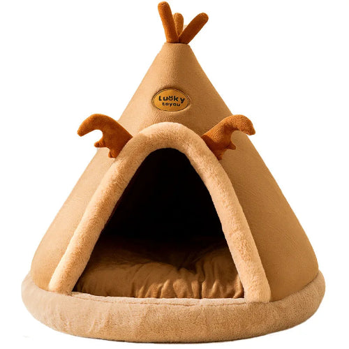Niche pour Chihuahua - Tente tipi indien marron β Confortable pour offrir Γ votre petit chien ou chat un espace de repos