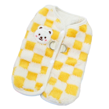 Manteau pour Chihuahua : veste Γ carreaux jaune et blanc β Confortable, parfait pour protΓ©ger votre petit chien ou chat pendant les promenades