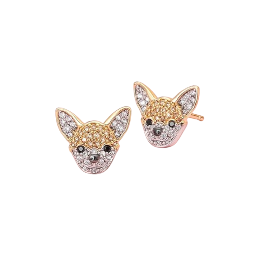Chihuahua-Schmuck: Goldene Ohrringe