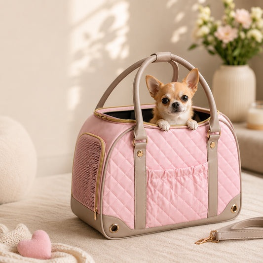 Chihuahua Transport: LV Quilted Bag