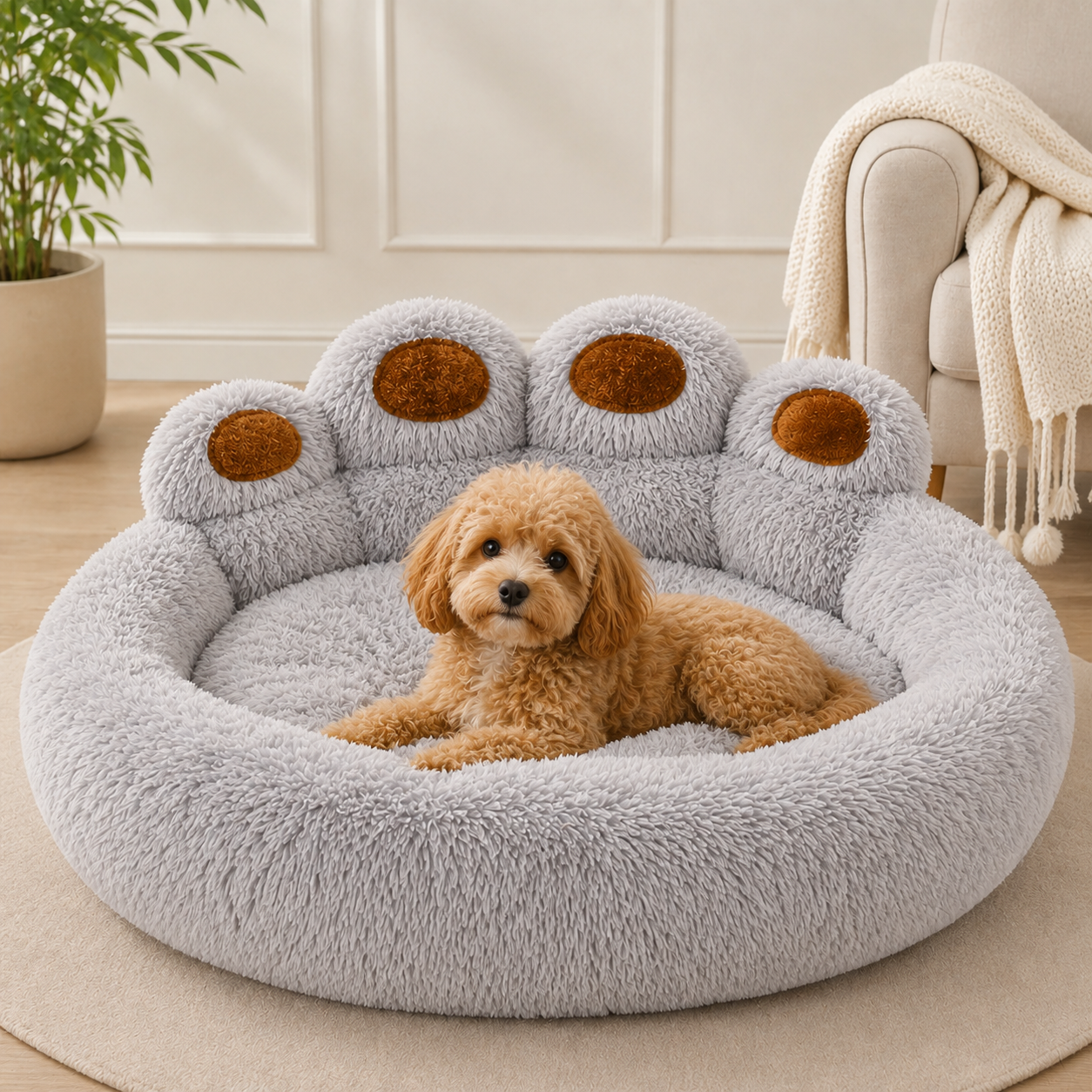 Panier moelleux pour petit chien