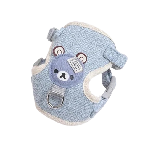 Chihuahua Harness: Blue Teddy Bear