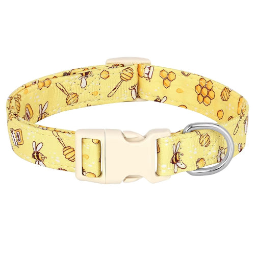 Chihuahua Collar: Yellow Bees