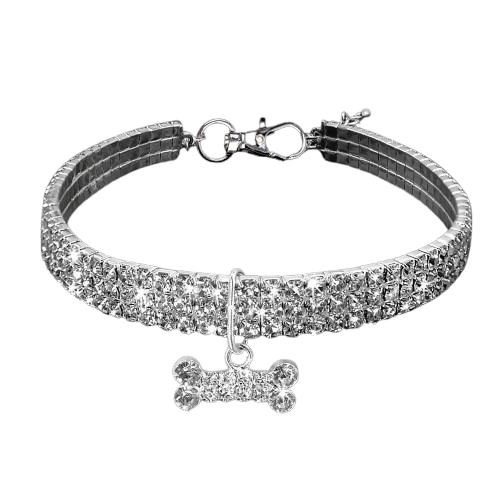 Chihuahua Collar: Rhinestones Sequins Bones