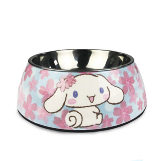 Gamelle Chien Inox bleu et rose motifs Chien adaptée aux petits chiens et aux chats. Vendue sur la boutique Mon Petit Chihuahua.
