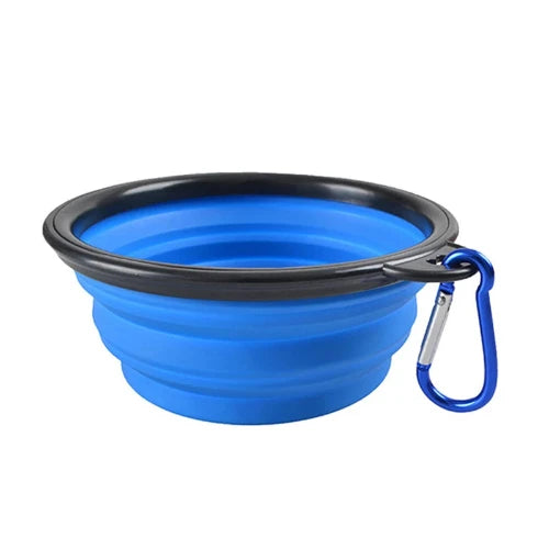 Accessoire pour Chihuahua - Gamelle pliable bleue – Légère et pratique pour nourrir ou hydrater votre petit chien ou chat