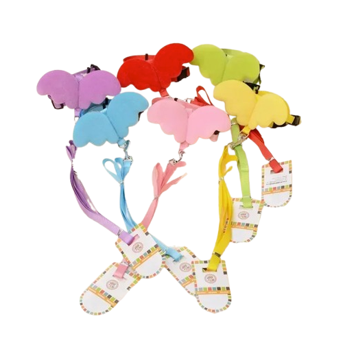 Chihuahua Harness: Colorful Angel Wings with Leash