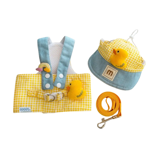 Harnais Chihuahua : Ensemble Canard Jaune