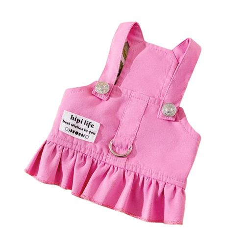 Harnais Chihuahua : Robe Rose + Laisse