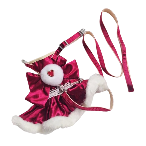Chihuahua-Geschirr: Fuchsia Prinzessinnenkleid