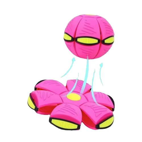 Jouet pour Chihuahua : frisbee rose qui se transforme en balle – Idéal pour stimuler et divertir votre petit chien ou chat