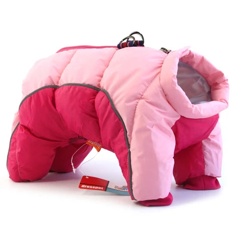 Chihuahua-Mantel: Rosa gepolsterter Overall