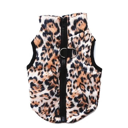 Chihuahua Coat: Leopard Down Jacket